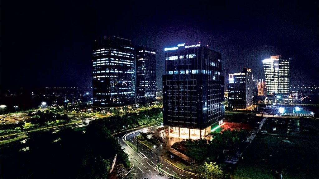 GIFT City Night Financial District